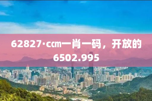62827·c㎝一肖一碼，開放的6502.995