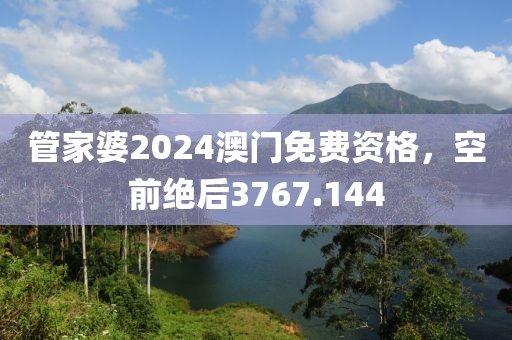 管家婆2024澳門免費資格，空前絕后3767.144