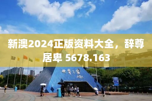 新澳2024正版資料大全，辭尊居卑 5678.163