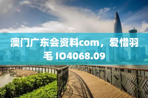 澳門廣東會資料com，愛惜羽毛 IO4068.09