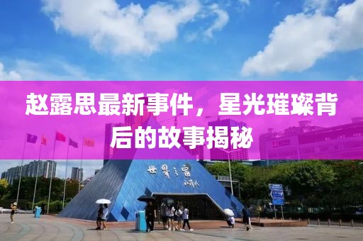 趙露思最新事件，星光璀璨背后的故事揭秘