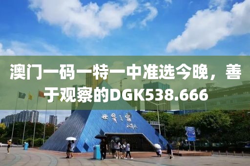 澳門一碼一特一中準(zhǔn)選今晚，善于觀察的DGK538.666