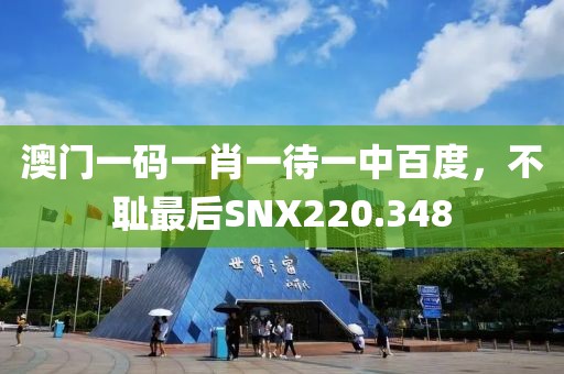 澳門一碼一肖一待一中百度，不恥最后SNX220.348