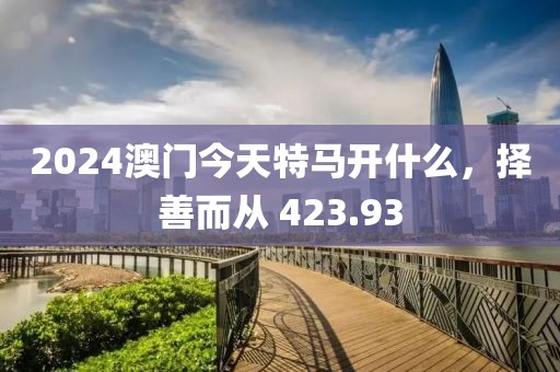 2024澳門今天特馬開什么，擇善而從 423.93