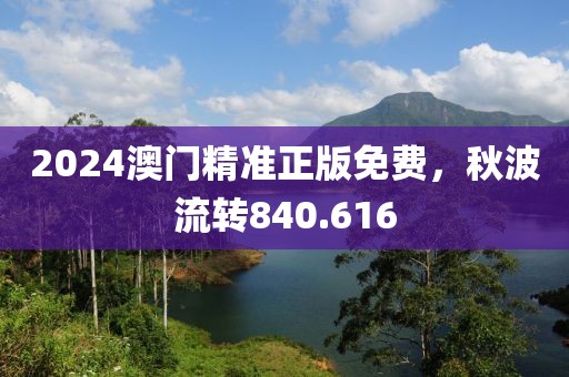 2024澳門精準正版免費，秋波流轉840.616