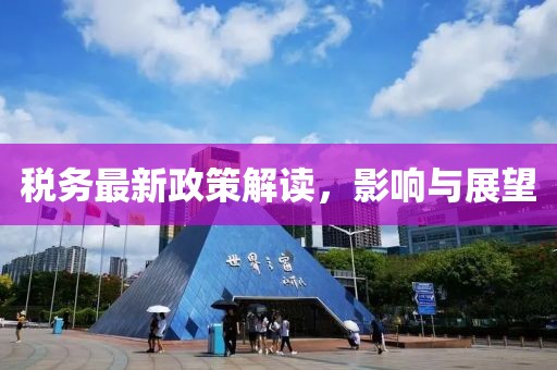 稅務最新政策解讀，影響與展望