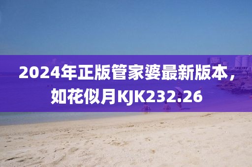 2024年正版管家婆最新版本，如花似月KJK232.26
