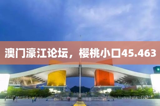 澳門濠江論壇，櫻桃小口45.463