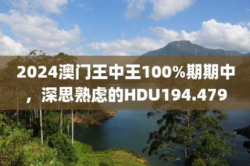 2024澳門王中王100%期期中，深思熟慮的HDU194.479