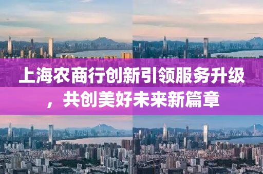 上海農(nóng)商行創(chuàng)新引領(lǐng)服務(wù)升級(jí)，共創(chuàng)美好未來新篇章