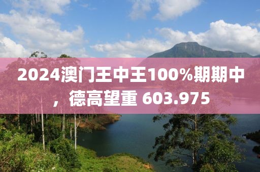 2024澳門(mén)王中王100%期期中，德高望重 603.975