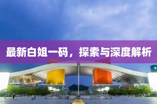 最新白姐一碼，探索與深度解析