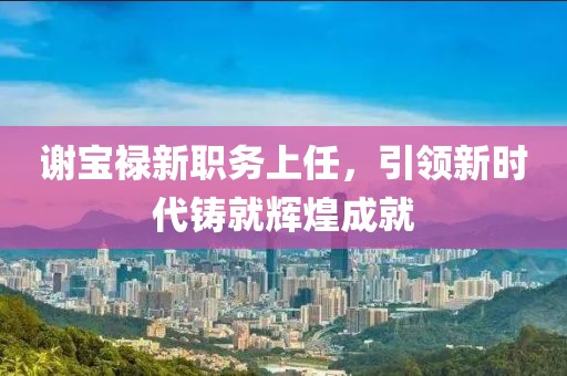 謝寶祿新職務(wù)上任，引領(lǐng)新時(shí)代鑄就輝煌成就