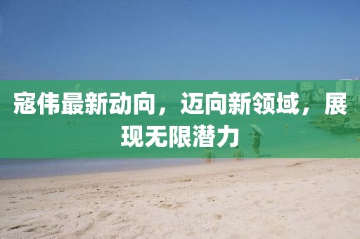 寇偉最新動(dòng)向，邁向新領(lǐng)域，展現(xiàn)無限潛力