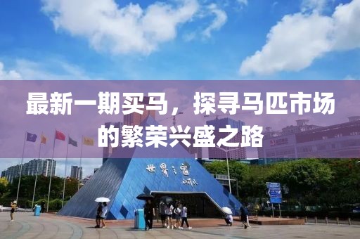 最新一期買馬，探尋馬匹市場的繁榮興盛之路