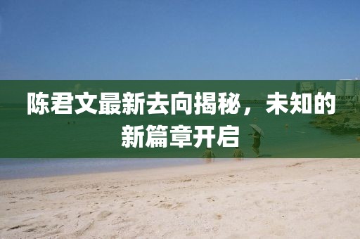 陳君文最新去向揭秘，未知的新篇章開(kāi)啟