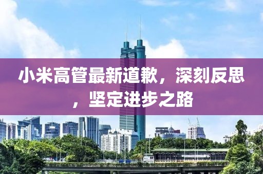 小米高管最新道歉，深刻反思，堅(jiān)定進(jìn)步之路