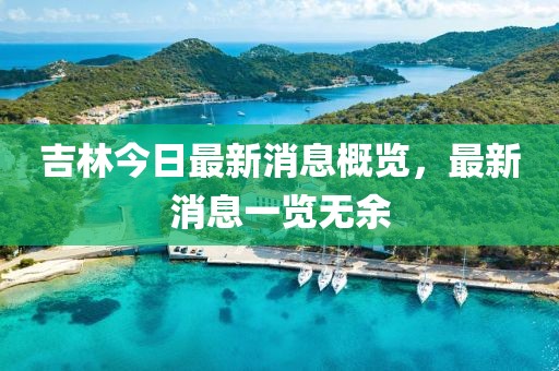 吉林今日最新消息概覽，最新消息一覽無余
