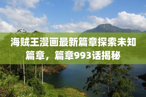 海賊王漫畫最新篇章探索未知篇章，篇章993話揭秘