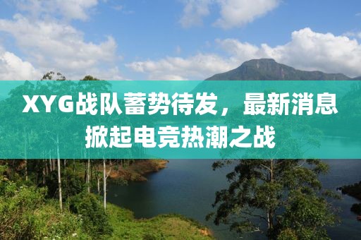 XYG戰(zhàn)隊(duì)蓄勢(shì)待發(fā)，最新消息掀起電競(jìng)熱潮之戰(zhàn)