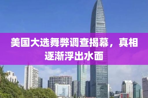 美國大選舞弊調(diào)查揭幕，真相逐漸浮出水面
