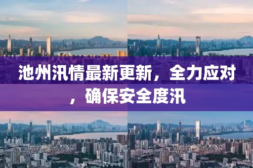 池州汛情最新更新，全力應(yīng)對，確保安全度汛