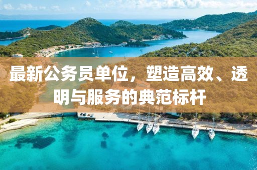 最新公務(wù)員單位，塑造高效、透明與服務(wù)的典范標桿