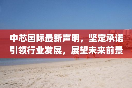 中芯國(guó)際最新聲明，堅(jiān)定承諾引領(lǐng)行業(yè)發(fā)展，展望未來(lái)前景
