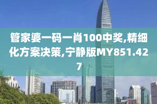 管家婆一碼一肖100中獎,精細(xì)化方案決策,寧靜版MY851.427