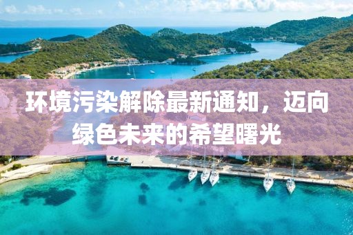環(huán)境污染解除最新通知，邁向綠色未來的希望曙光