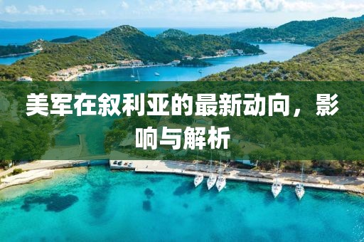 美軍在敘利亞的最新動向，影響與解析