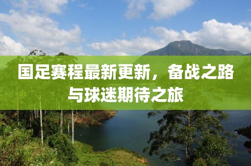 國足賽程最新更新，備戰(zhàn)之路與球迷期待之旅