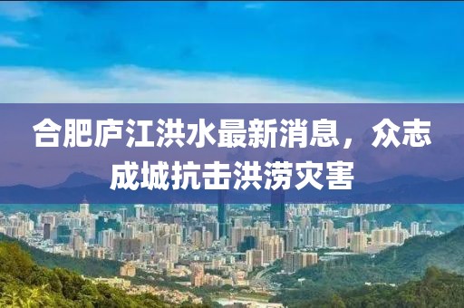 合肥廬江洪水最新消息，眾志成城抗擊洪澇災(zāi)害