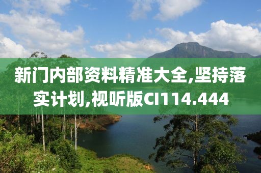 新門內部資料精準大全,堅持落實計劃,視聽版CI114.444