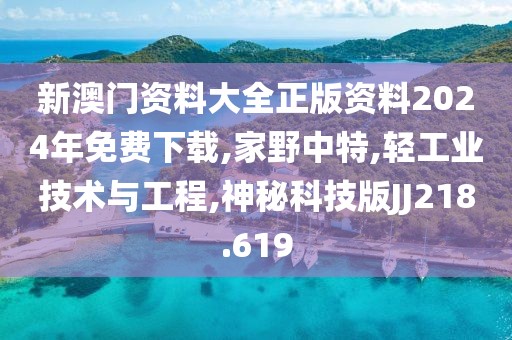 新澳門資料大全正版資料2024年免費下載,家野中特,輕工業(yè)技術與工程,神秘科技版JJ218.619
