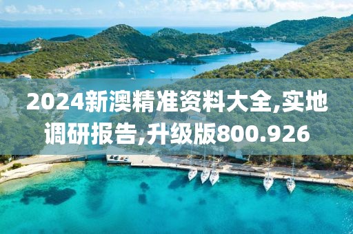 2024新澳精準資料大全,實地調(diào)研報告,升級版800.926