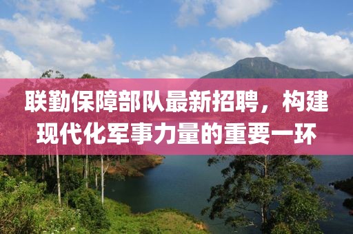 聯(lián)勤保障部隊(duì)最新招聘，構(gòu)建現(xiàn)代化軍事力量的重要一環(huán)