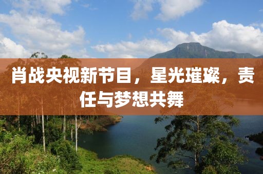 肖戰(zhàn)央視新節(jié)目，星光璀璨，責(zé)任與夢想共舞