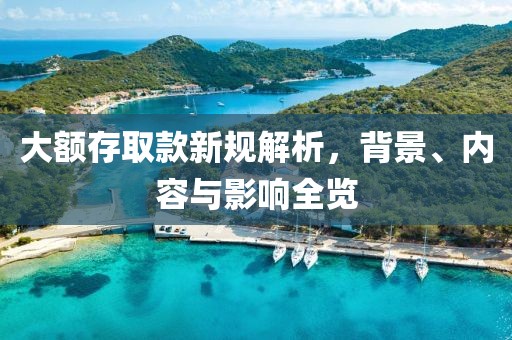 大額存取款新規(guī)解析，背景、內(nèi)容與影響全覽