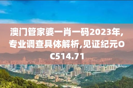 澳門管家婆一肖一碼2023年,專業(yè)調(diào)查具體解析,見證紀(jì)元OC514.71
