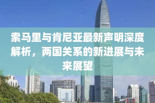 索馬里與肯尼亞最新聲明深度解析，兩國(guó)關(guān)系的新進(jìn)展與未來(lái)展望
