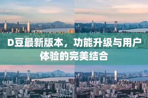D豆最新版本，功能升級與用戶體驗的完美結(jié)合