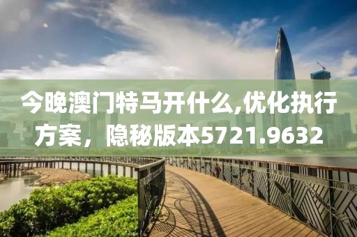 今晚澳門特馬開什么,優(yōu)化執(zhí)行方案，隱秘版本5721.9632