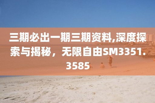 三期必出一期三期資料,深度探索與揭秘，無限自由SM3351.3585