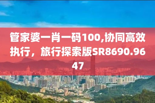 管家婆一肖一碼100,協(xié)同高效執(zhí)行，旅行探索版SR8690.9647