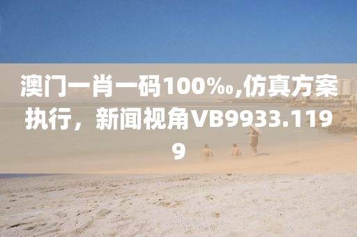 澳門一肖一碼100‰,仿真方案執(zhí)行，新聞視角VB9933.1199