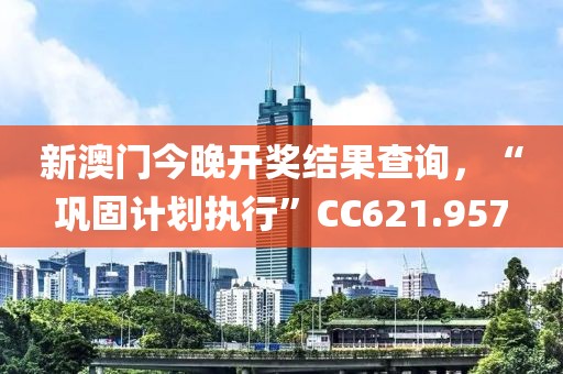 新澳門今晚開獎結果查詢，“鞏固計劃執(zhí)行”CC621.957