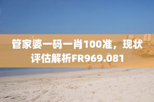 管家婆一碼一肖100準，現(xiàn)狀評估解析FR969.081