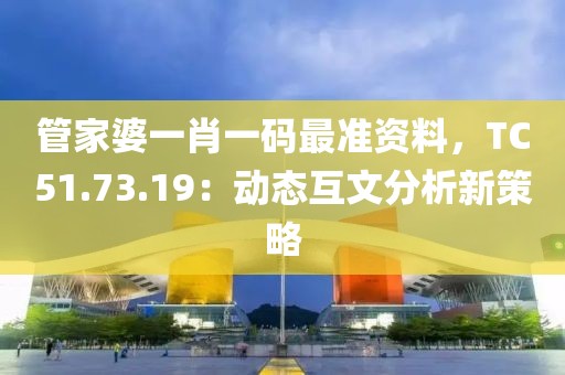 管家婆一肖一碼最準(zhǔn)資料，TC51.73.19：動(dòng)態(tài)互文分析新策略