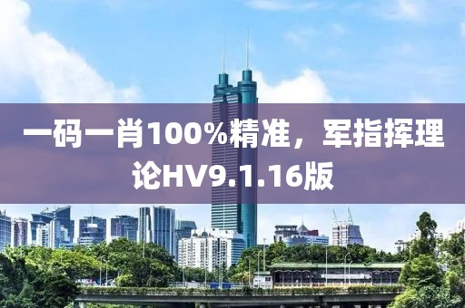 一碼一肖100%精準(zhǔn)，軍指揮理論HV9.1.16版